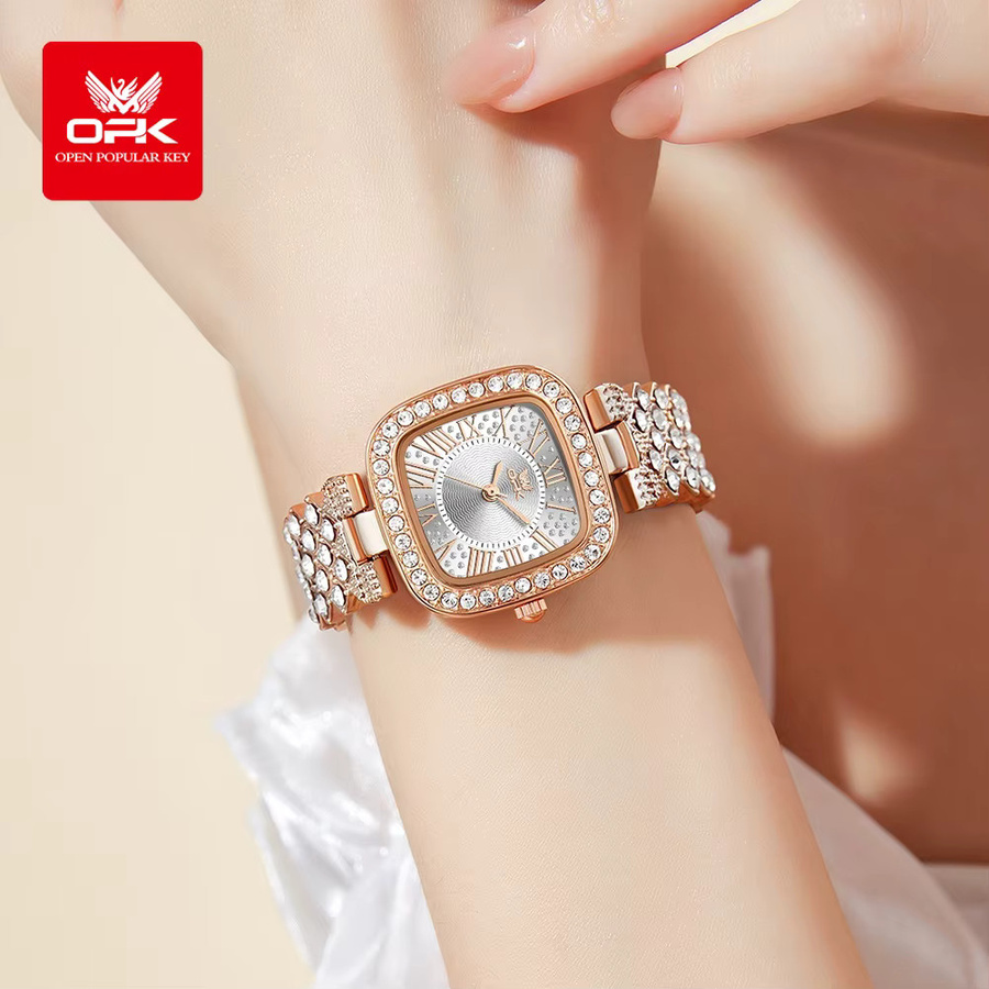 OPK Armbanduhr, Diamant, Quarz, Edelstahl, Roségold, Damen - Bild 3