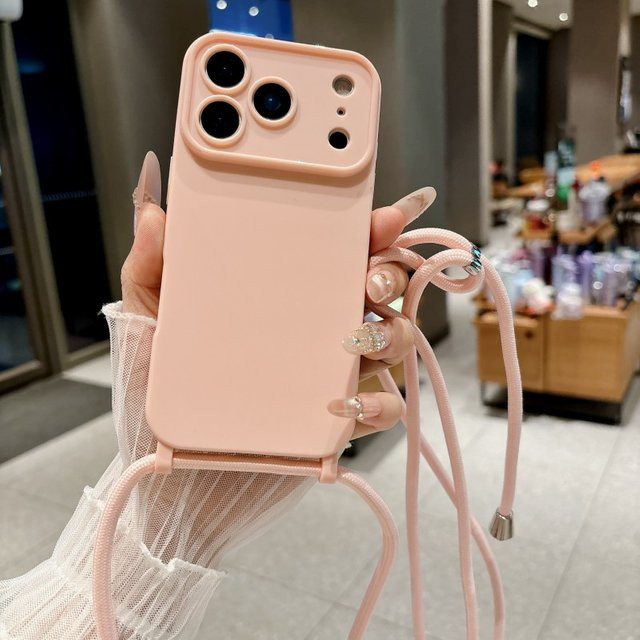 EHUIDE Handyhülle mit Umhängekordel für iPhone 11 bis iPhone 17 Pro Max, stoßfeste Crossbody-Hülle mit Trageband in White - Bild 1
