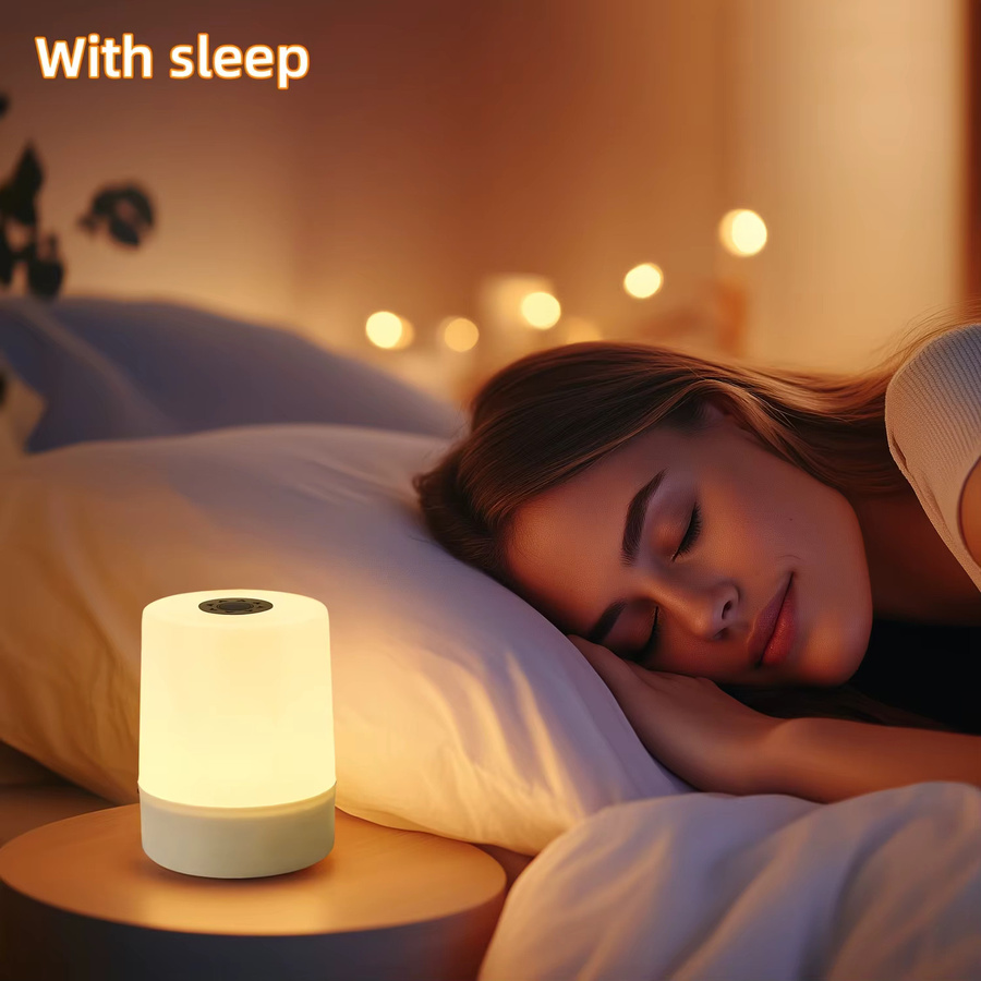 Dimmbare LED Nachttischlampe kabellos und wiederaufladbar per USB für Schlafzimmer und Wohnzimmer - Bild 3
