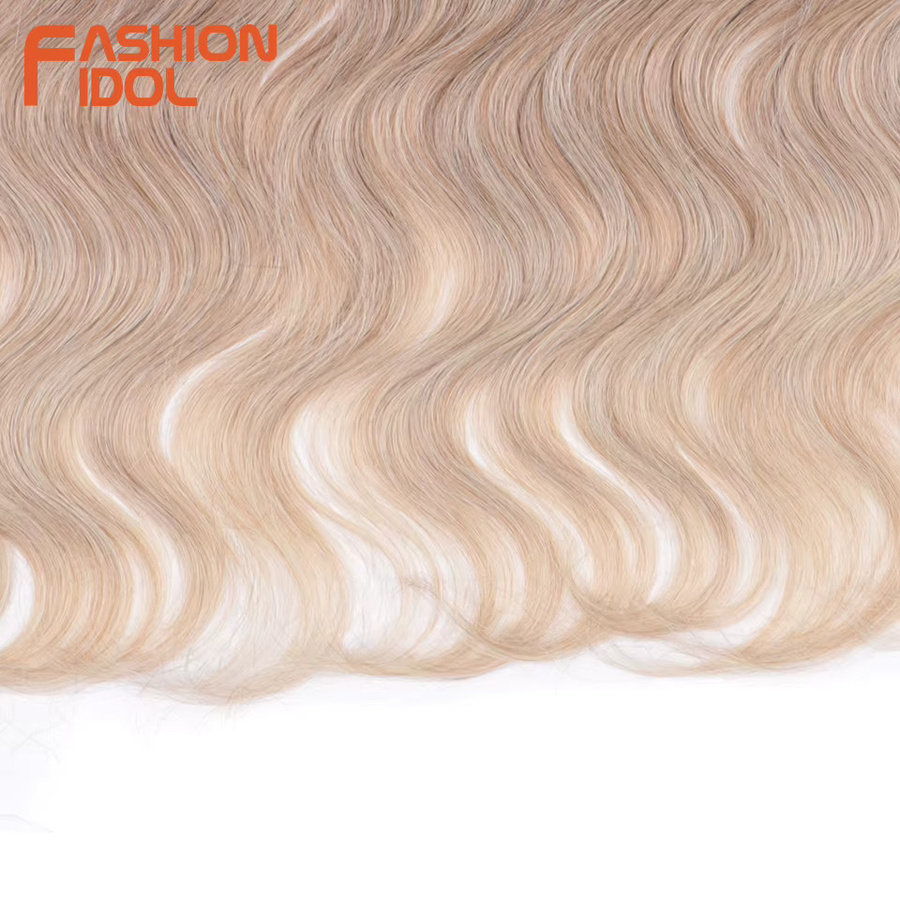 FASHION IDOL Haarverlängerung, Ombre-Blond, gewellt, synthetisch - Bild 4