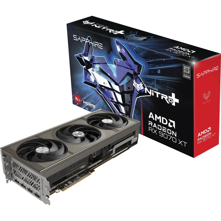 Sapphire Nitro+ Radeon RX 9070 XT OC Grafikkarte, 16 GB GDDR6, PCIe 5.0, Grau - Bild 1