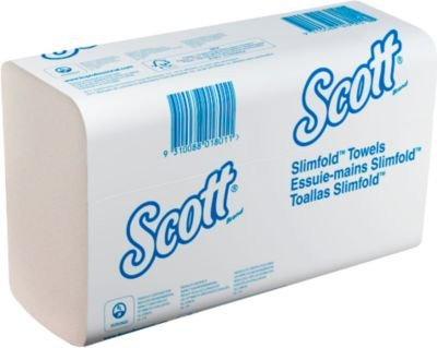 Scott Slimfold Papierhandtücher 5856, 1-lagig, weiß, 16 Pakete à 110 Stück - Bild 1