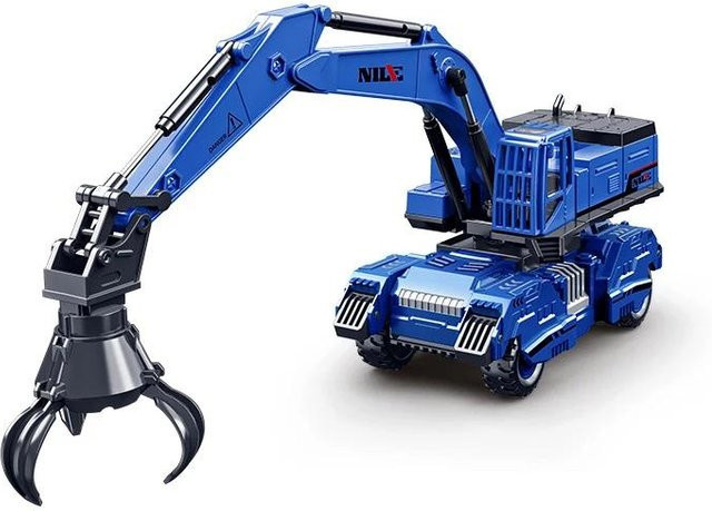 Discover Intime LKW Modell Bagger Traktor, Druckguss, Blau, ab 3 Jahre - Bild 1