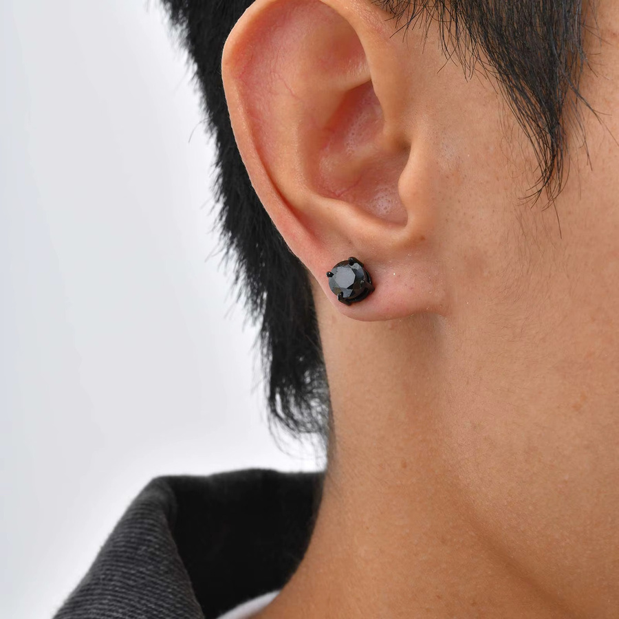prjewel Ohrstecker Edelstahl, Zirkonia, Punk, Unisex - Bild 2