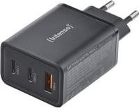 Intenso W65ACC GaN USB Ladegerät 65 W mit 1x USB-A und 2x USB-C in Schwarz - Bild 1