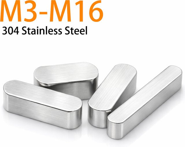 Zimir Parallelkeile Typ A aus Edelstahl 304 in Silber, Wellenkeile nach GB1096 mit Vierkantende - Bild 1