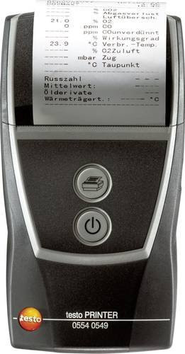 Testo Schnelldrucker mit IRDA-Schnittstelle für Thermodruck, Modell 0554 0549, Weiß/Schwarz - Bild 1