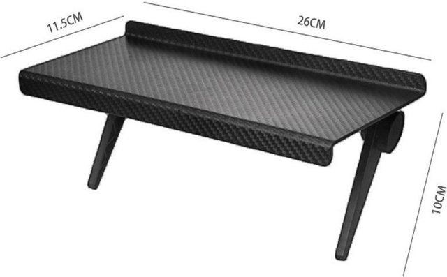 Home Organizer Verstellbares TV-Bildschirm-Oberregal in Schwarz aus Metall und Kunststoff - Bild 1