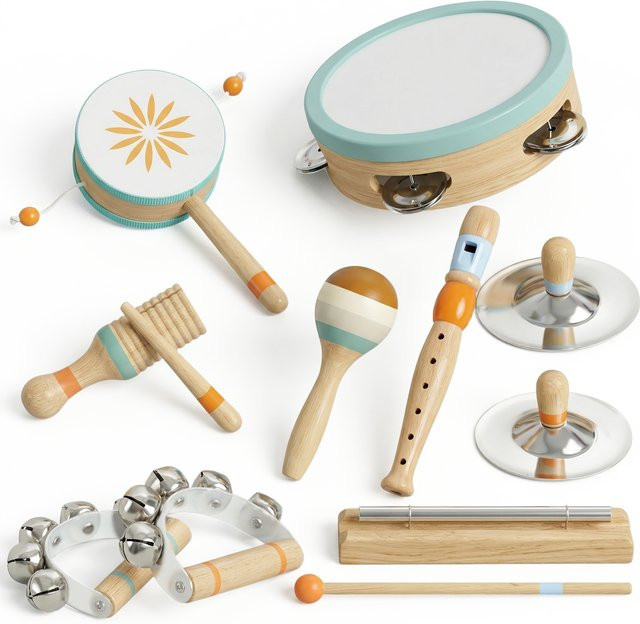 Aiyaplay Kindermusikinstrumente, Percussion-Set, Holz, ab 3 Jahre - Bild 1