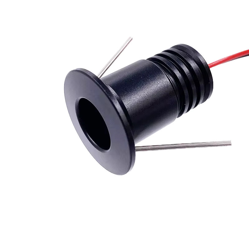 Ohlite Mini-LED-Einbauleuchte in Schwarz, 1 W, dimmbar, DC12 V, IP65, kühles Weiß, mit 16 mm Ausschnitt für Vitrinen und Ausstellungsstücke - Bild 2