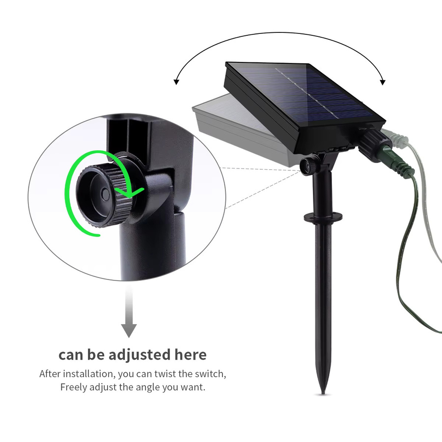 Lcamaw Solar LED Lichterkette mit Lederdraht in Warmweiß für Garten, Hochzeit und Weihnachten, 24V - Bild 3