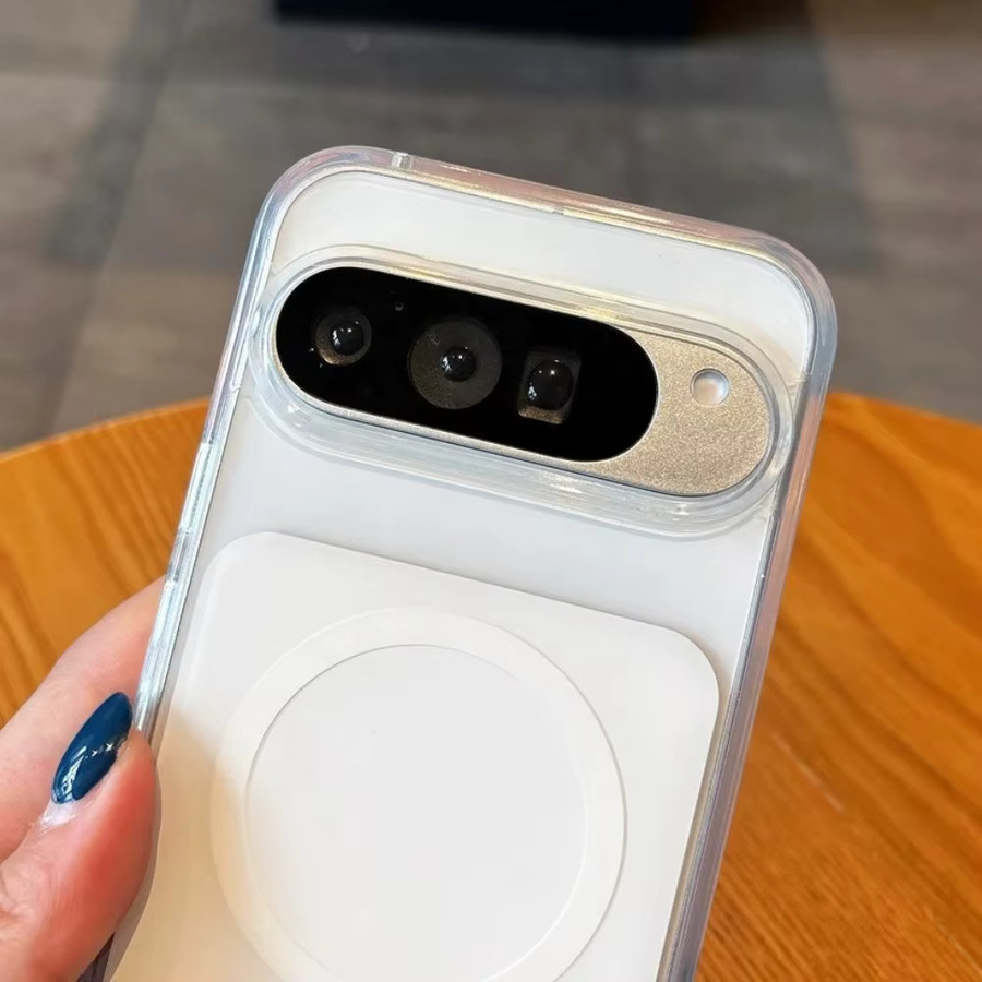 Original Tricolor Transparent MagSafe Hülle für Google Pixel 10, Pixel 9 Pro XL und Pixel 9A, stoßfeste magnetische Ladehülle mit hartem Stoßfänger, Multicolor - Bild 2