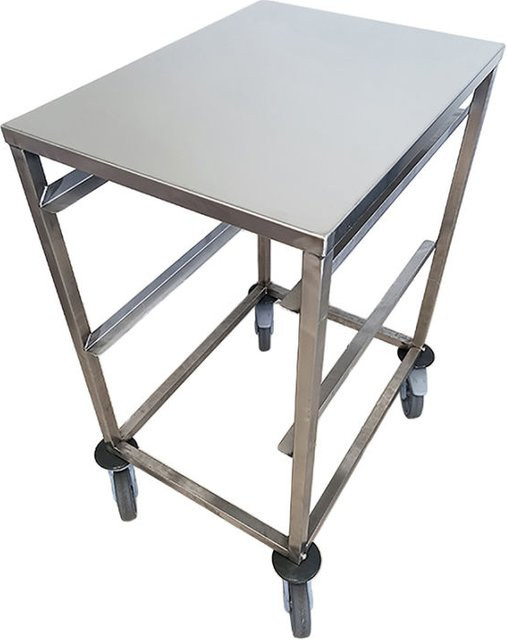 Scaritech Edelstahl-Leiter mit 2 Stufen für 15-l-Behälter, grau/silber - Bild 1
