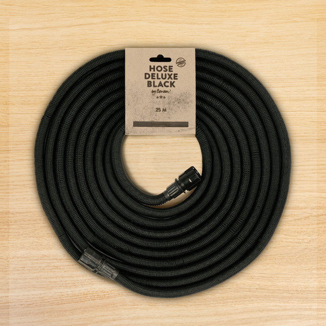Benson Premium Gartenschlauch aus Textil und Naturlatex in Schwarz, 25 m - Bild 1