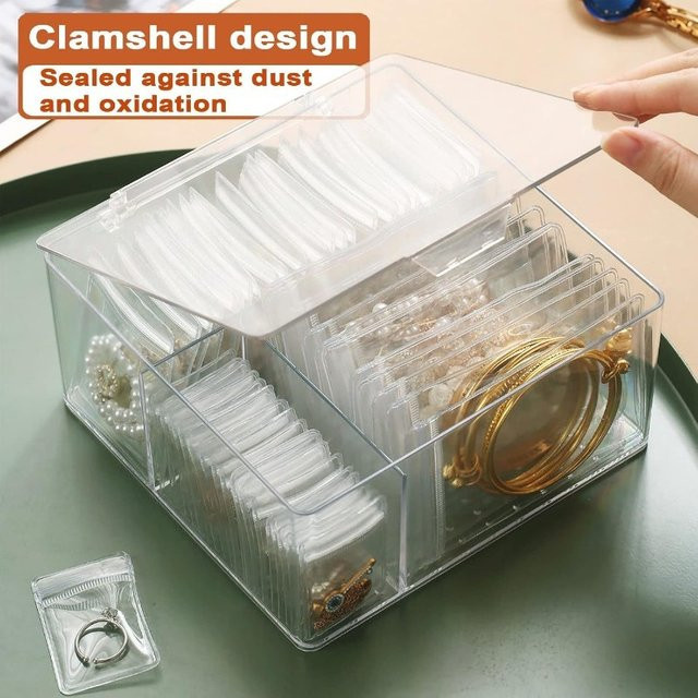Lesaiyarr Schubladen-Organizer aus transparentem Kunststoff mit Reißverschluss und Aufbewahrungsbeutel-Funktion - Bild 1