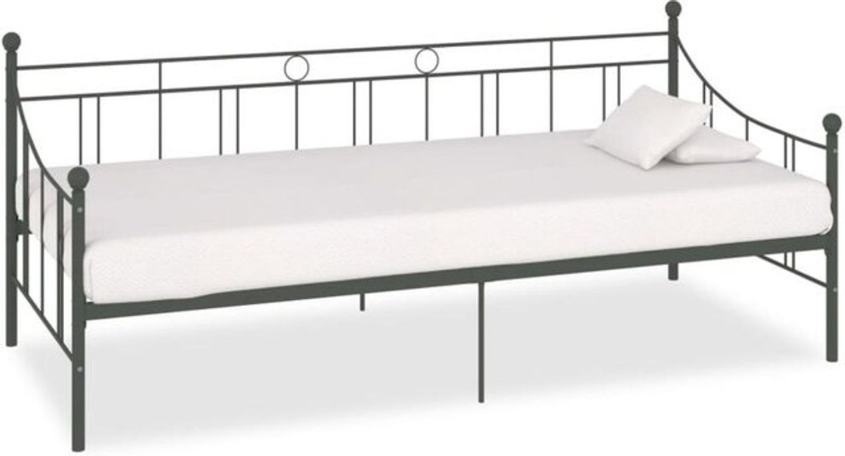 Prolenta Premium Tagesbett-Rahmen aus Metall in Grau, B/T/H: 90 x 200 cm - Bild 1