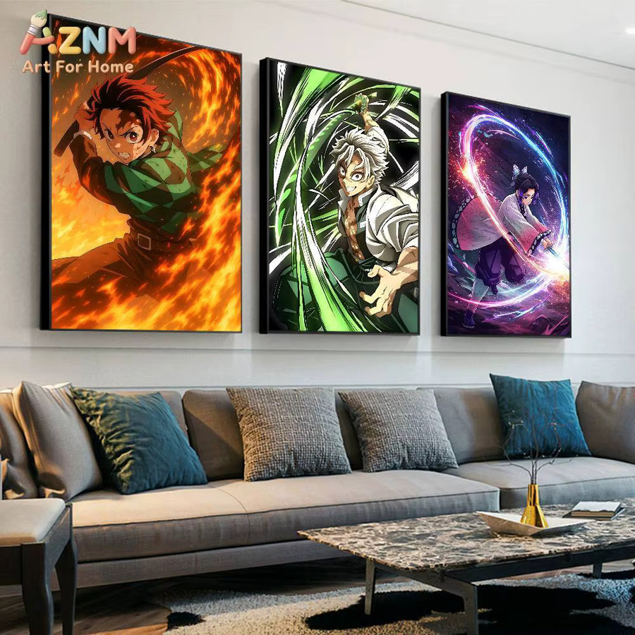 AZNM Demon Slayer Hashira & Tanjiro Anime-Leinwandgemälde, Wandkunst Poster in Mehrfarbig - Bild 5