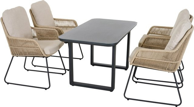 Siena Garden Dining Sessel Kansas in Taupe mit Rope-Geflecht, B/T/H: 69 x 60 x 85,5 cm - Bild 1