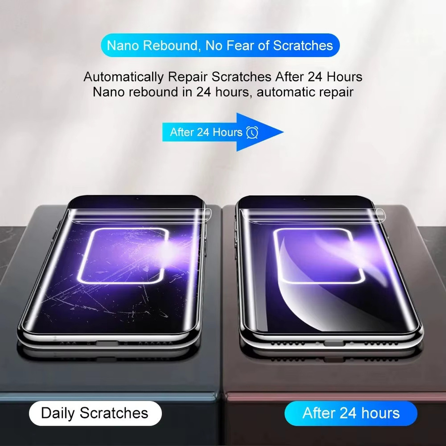 4er Pack Hydrogel Displayfolie für Realme 12 Pro Plus, 13, 11, 10, 9, 8 Pro Plus und C67 4G/5G, transparent, weiche Schutzfolie - Bild 2