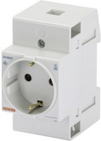 Gewiss GW96522 Reiheneinbau-Steckdose in Weiß - Bild 1