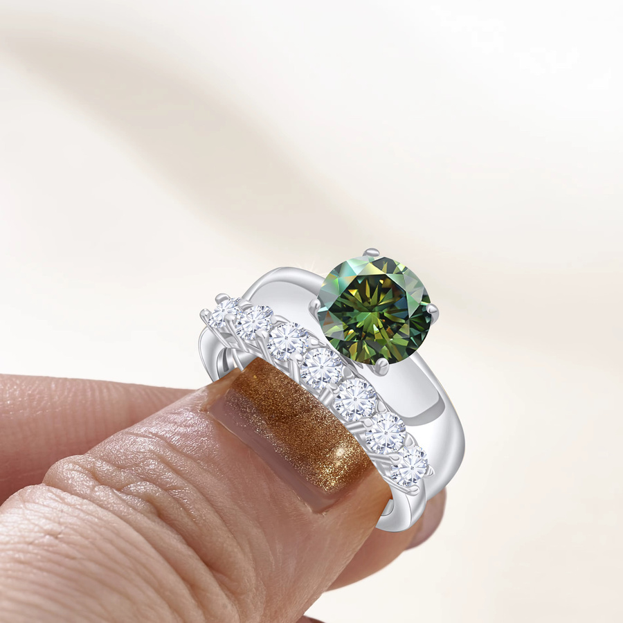 BIJOX STORY Ring Set, Silber, Moissanit, Damen - Bild 1