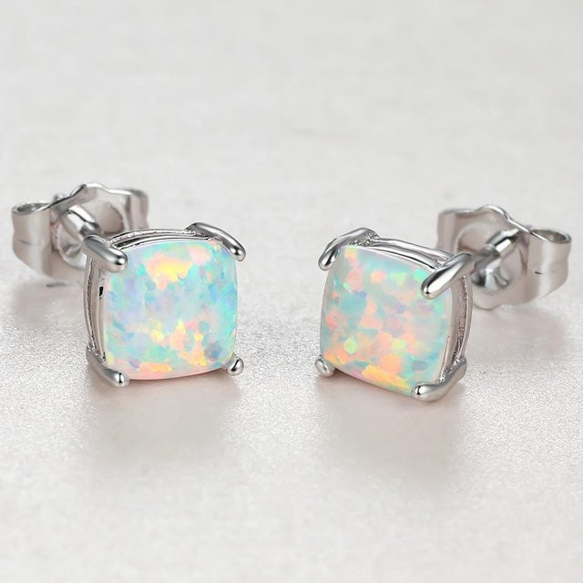 YIRAN Jewelry Ohrringe, Kupfer, Weiß, Zirkonia, Kristall, Damen - Bild 1