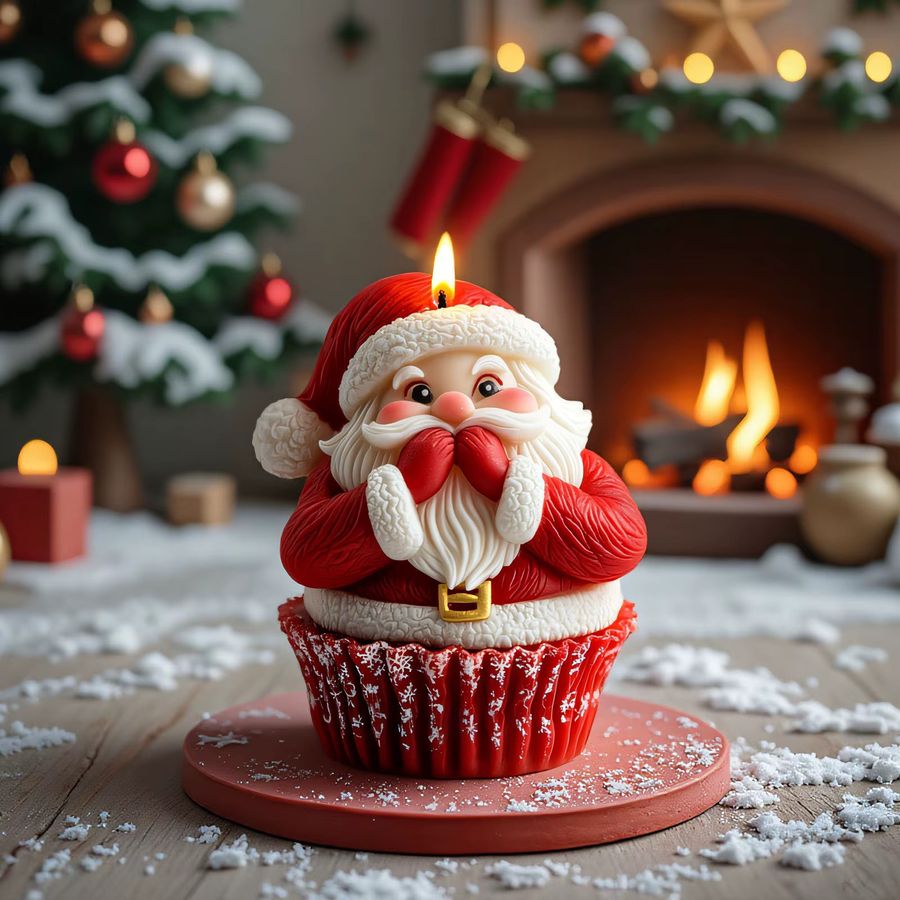 Milu Silikonform für Weihnachtsdekoration mit Hirsch, Santa und Lotus-Motiven zur Gestaltung von Gips, Harz oder Kerzen - Bild 5