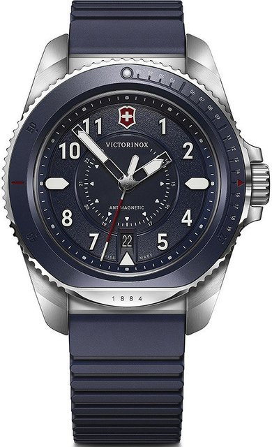 Victorinox Herrenuhr, Quarz, Edelstahl, 43 mm, Blau, 20 ATM - Bild 1