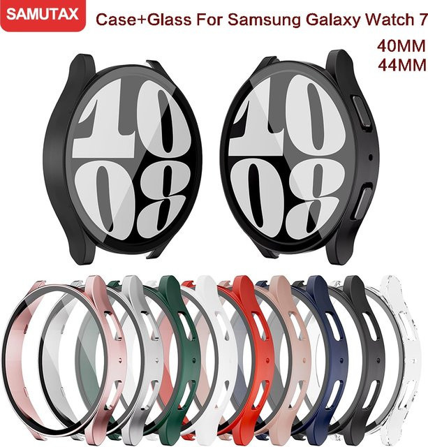 SAMUTAX Schutzhülle für Samsung Galaxy Watch 7 fe, Silikon, Weiß, Unisex - Bild 1