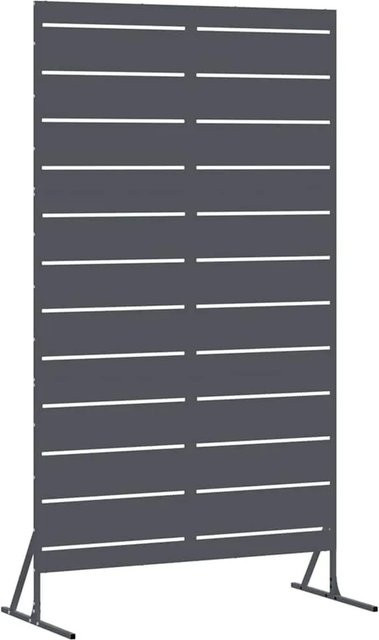 vidaXL Sichtschutz Paravent aus Stahl in Anthrazit, B/T/H: 100 x 50 x 180 cm - Bild 1