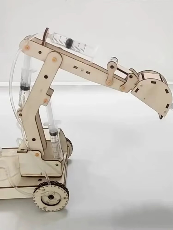soulbao DIY-Hydraulikbaggermodell aus Holz, Kinderpuzzlespielzeug - Bild 3