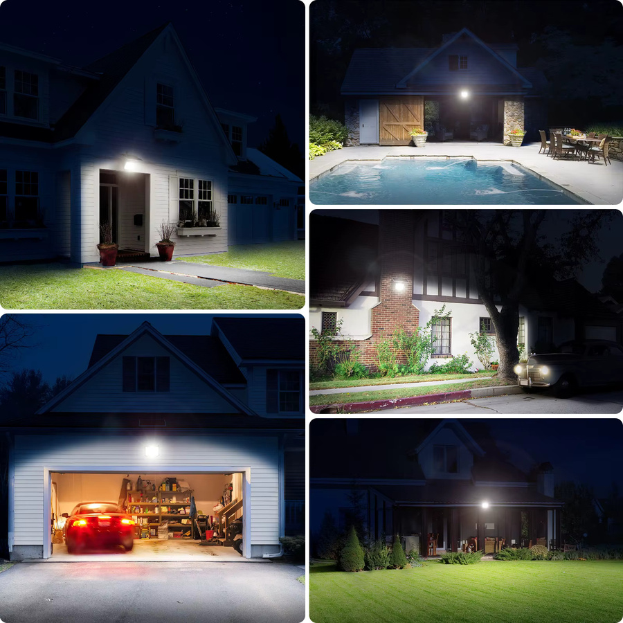 Intelamp LED Solarleuchte für Außen mit 3 Farbmodi, IP65 wasserdichte Wandlampe für Garten und Garage - Bild 2