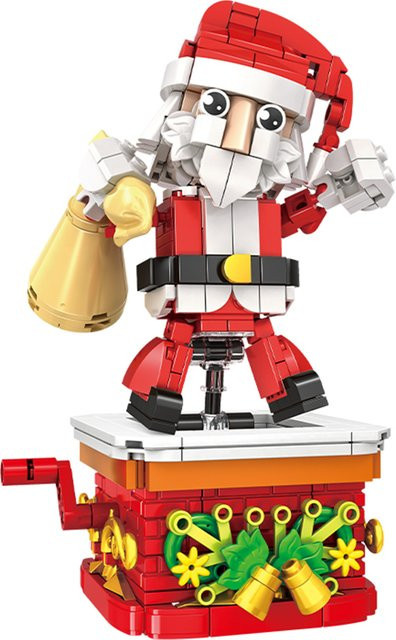 DBPALY Weihnachtliches Winterdorf Santa Claus Modell aus bunten Bausteinen für Kinder - Bild 1