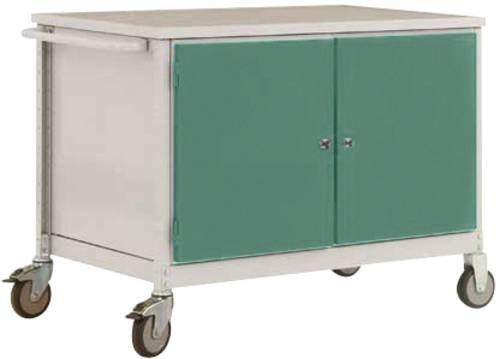 Manuflex TP1028.0001 Werkbank Mobil aus Stahl in Grau und Grün, B/T/H: 113,5 x 78,0 x 59,0 cm - Bild 1