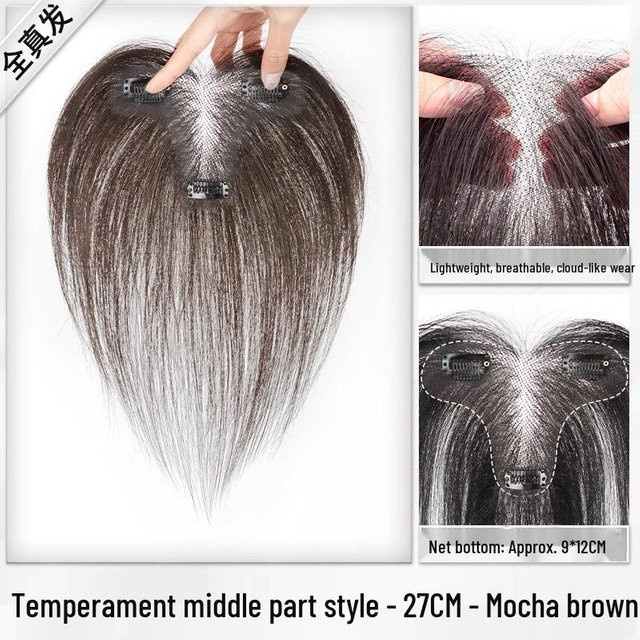 GlowEssence Echthaar-Pony-Patch, gray, Damen - Bild 1