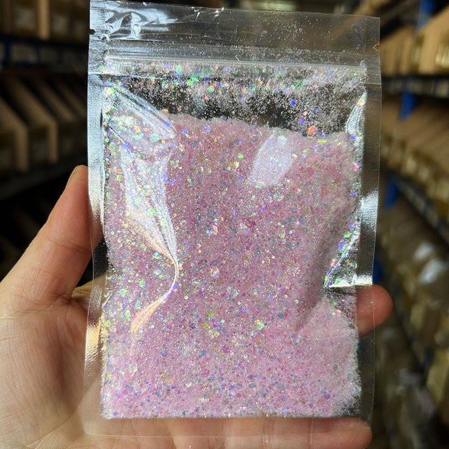 MingLee Nail-Art Glitzer, rosa, 50 g - Bild 1