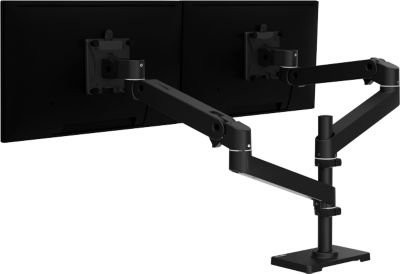 Ergotron LX Pro Doppel-Monitorarm für 2 Displays bis 27 Zoll, Tischmontage, Schwarz - Bild 2
