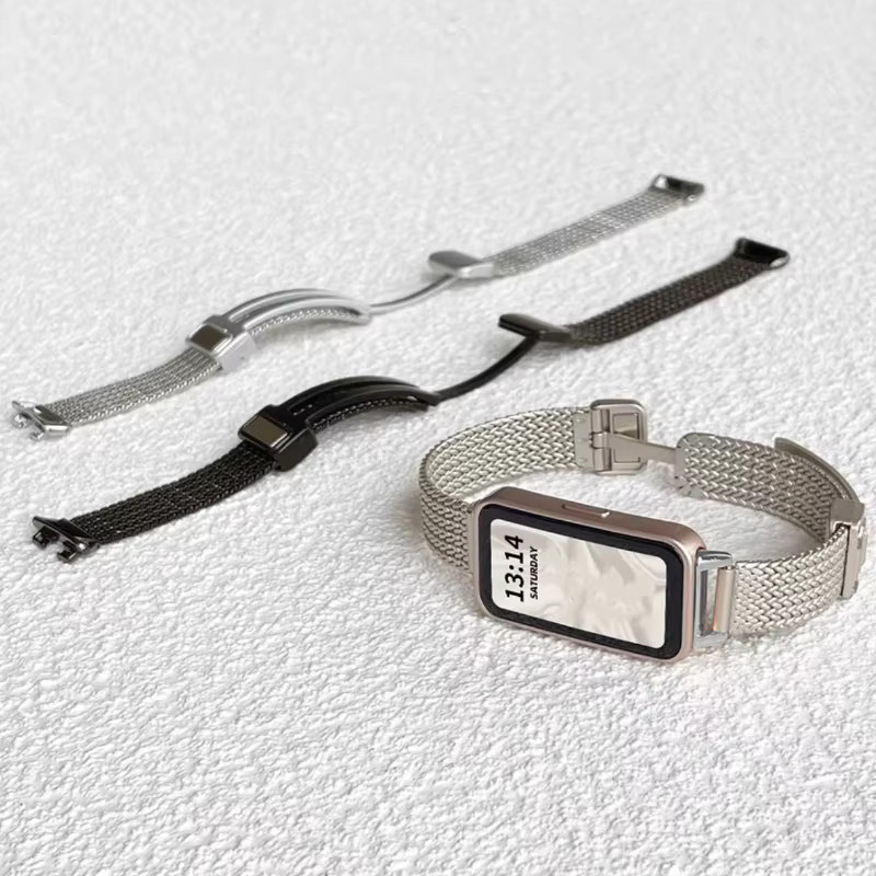 Uhrenarmband Edelstahl, Silber, Magnetisch, Huawei Band 11 Pro, Unisex - Bild 1