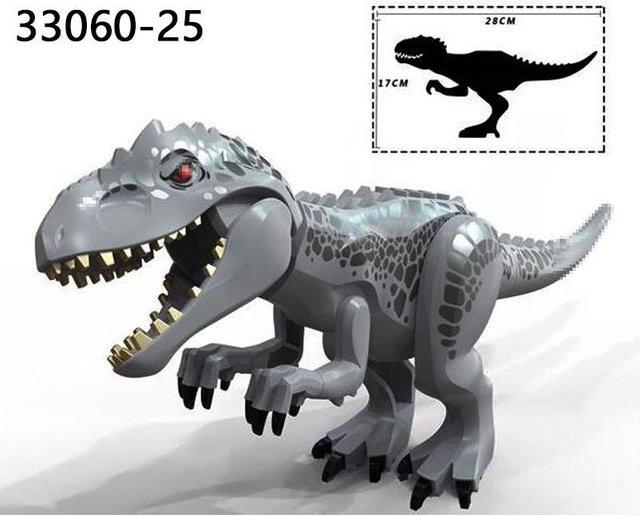TOY LION Carnotaurus Raptor Dinosaurier Bausteine, 28cm, ab 2 Jahren - Bild 1