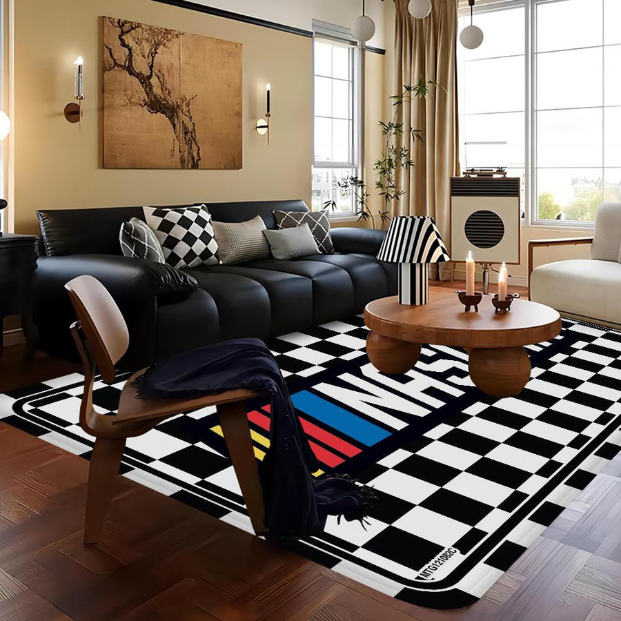 JGJG N-NASCARS Rennwagen Teppich, rutschfeste Waschküchenmatte für Wohnzimmer und Flur, Mehrfarbig, B/T: 60 x 40 cm - Bild 5