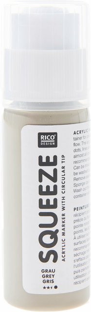 Rico Design Squeeze Acrylic Marker Acrylfarbe Grau 60ml - Bild 1
