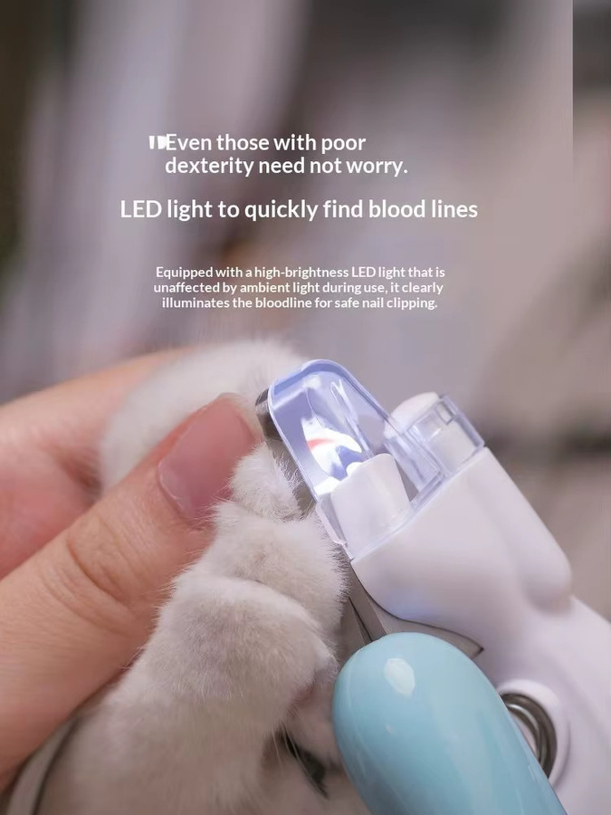 HELTC Professionelle Nagelschere für Haustiere mit LED-Licht für Katzen und Hunde - Bild 3