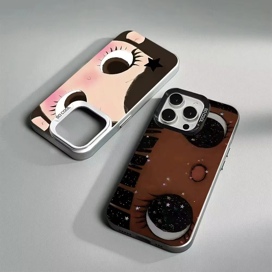 SKCCM Handyhülle mit Anime-Mädchen-Motiv in Schwarz für Samsung Galaxy S26 S25 Ultra S24 S23 FE S22 S21 Plus A56 A55 A54 mit harter matter Abdeckung - Bild 2