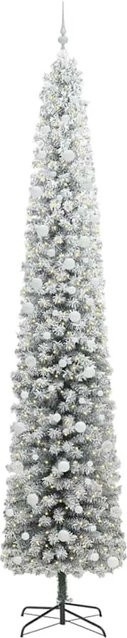 vidaXL Künstlicher Weihnachtsbaum in Grün mit 300 warmweißen LEDs und Ständer, Höhe: 270 cm - Bild 1