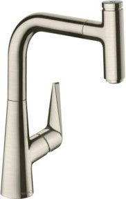 Hansgrohe Spültisch-Einhebelmischer Talis Select M51 mit Ausziehbrause in Edelstahl-Optik/Silber - Bild 1