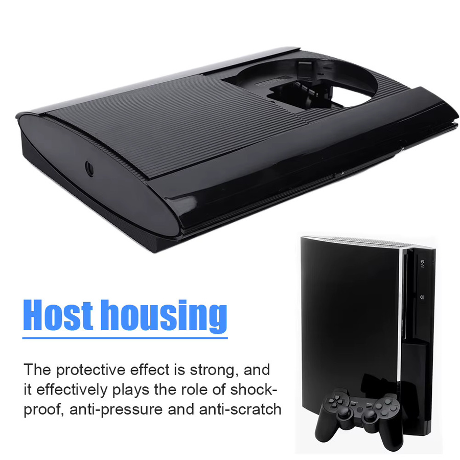Sony PlayStation PS3 Super Slim 4K 4000 Komplettes Gehäuse mit Frontplatte und Schrauben in Schwarz - Bild 3