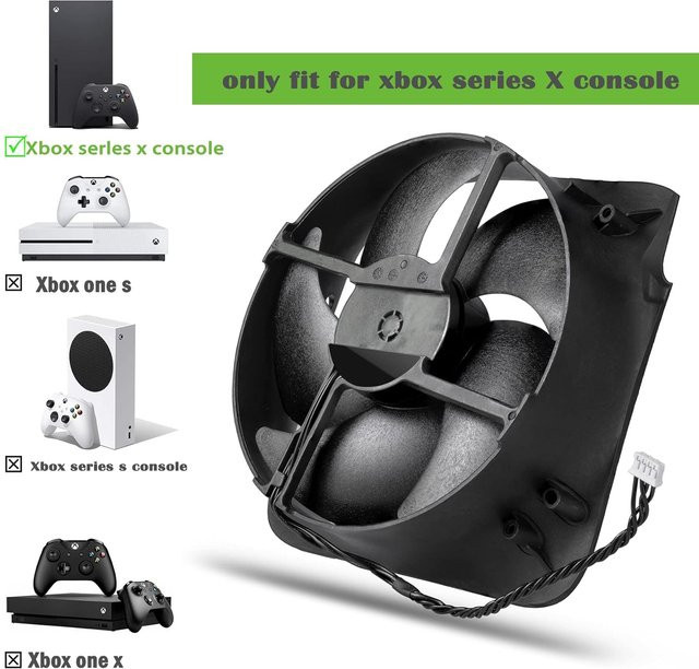 Microsoft Ersatzlüfter für Xbox One S, Xbox Series S und Xbox Series X Konsole in Schwarz - Bild 1