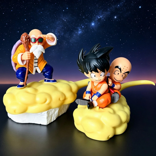Bandai Dragon Ball Z Figurenset Son Goku Krillin Meister Roshi, Actionfiguren - Bild 1