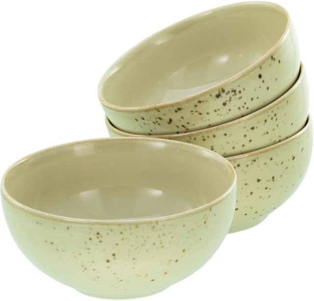 CreaTable Nature Collection Buddha Bowl 4-teiliges Set aus Keramik, Farbe: Beige, Durchmesser: 17,5 cm, Höhe: 8,5 cm, Volumen: 900 ml - Bild 1