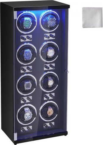 VEVOR Uhrenbeweger, Automatik, 8 Uhren, LED, Schwarz, Unisex - Bild 1
